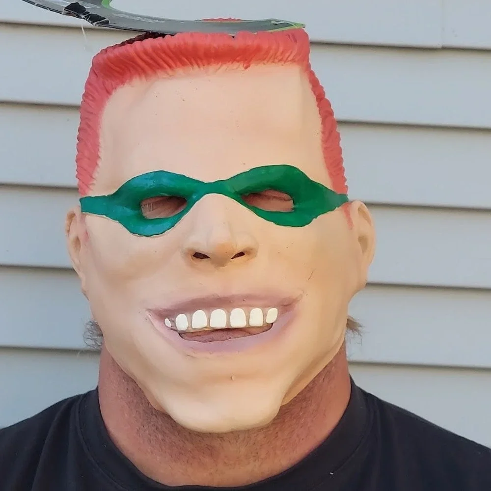 Vintage 1995 DC Comics The Riddler Mask Rubies Batman Forever Adult Latex‎ 3053